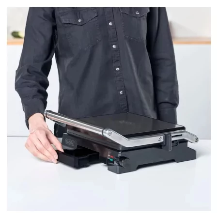 Kontrolsat - Black+Decker Grill 2200W - 180º Opening - Non-stick Plates - BXGR2200E