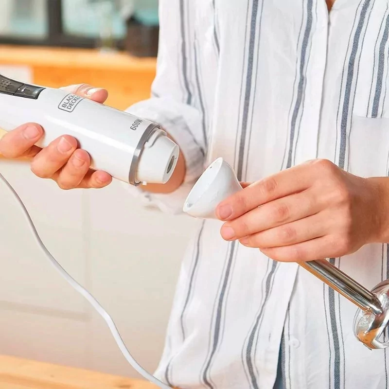 Kontrolsat - Black & Decker Hand Blender + Accessories - 600W - White - BXHBA600E