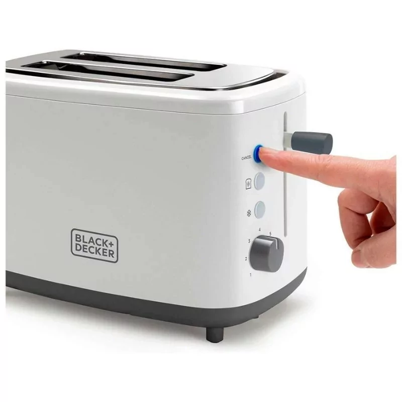 Kontrolsat - Torradeira Black+Decker 820W - 2 Fendas - 7 Níveis - Branca -BXTO820E 