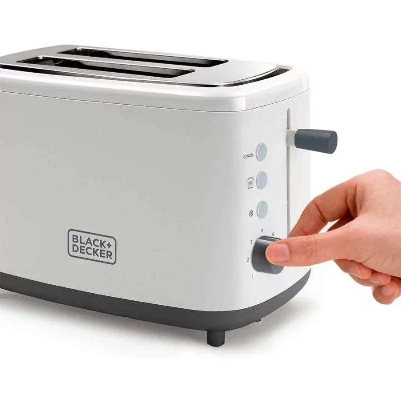 Kontrolsat - Black+Decker 820W Toaster - 2 Slots - 7 Levels - White - BXTO820E