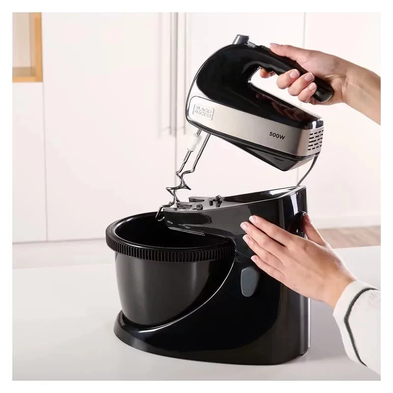 Kontrolsat - Batedeira Black+Decker 500W - Recipiente Rotativo 2,5L - BXMXA500E