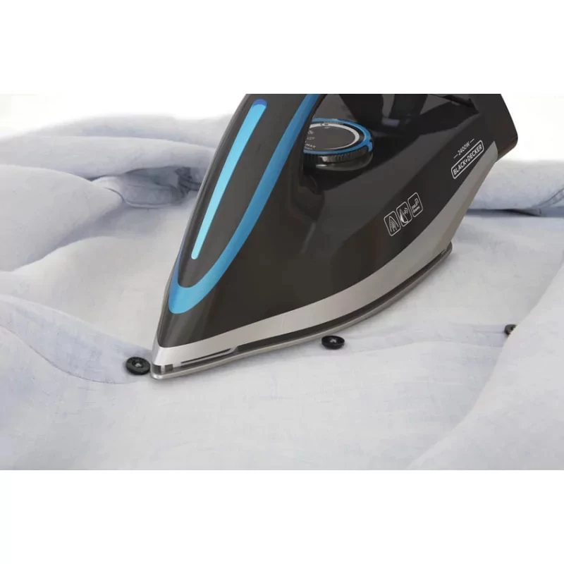 Kontrolsat - Black+Decker Steam Iron with Steam Wand - 2400W 1.5L 200g/min - Ceramic Base - BXSS2401E
