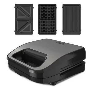 Kontrolsat - Sandwicheira Black+Decker 750W - Sandes + Grelha + Waffle - BXSA754E