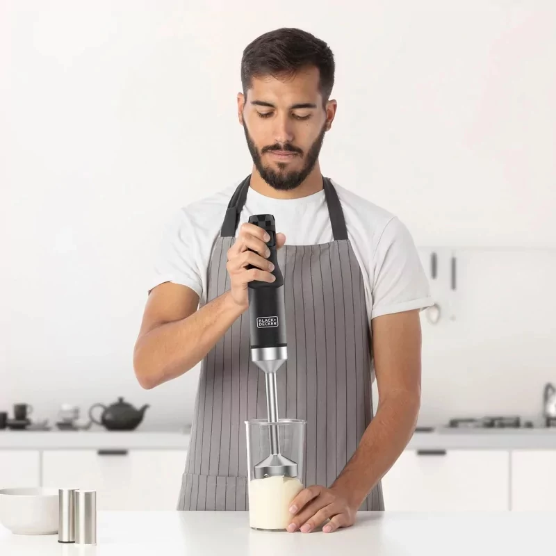 Kontrolsat - Varinha Mágica Black+Decker 1500W - Inox + Copo Medidor 0.7L - BXHB1501E