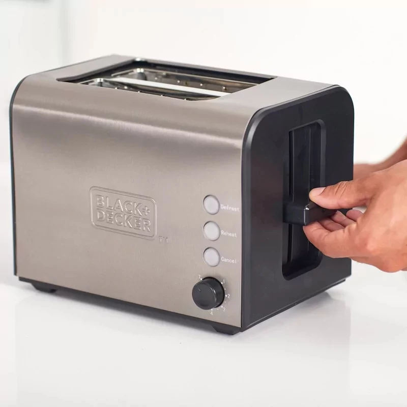 Kontrolsat - Torradeira Black+Decker 900W - 2 Fendas 7 Níveis - Inox - BXTO900E