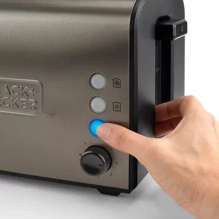Kontrolsat - Torradeira Black+Decker 900W - 2 Fendas 7 Níveis - Inox - BXTO900E