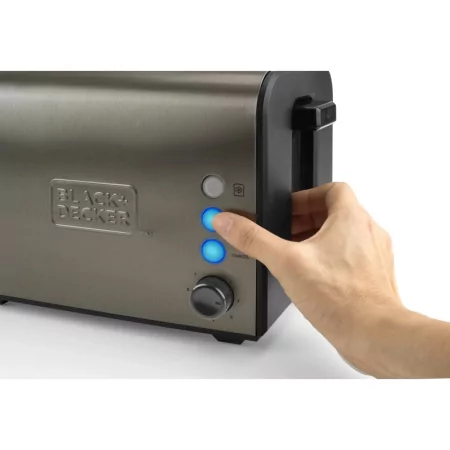 Kontrolsat - Torradeira Black+Decker 900W - 2 Fendas 7 Níveis - Inox - BXTO900E