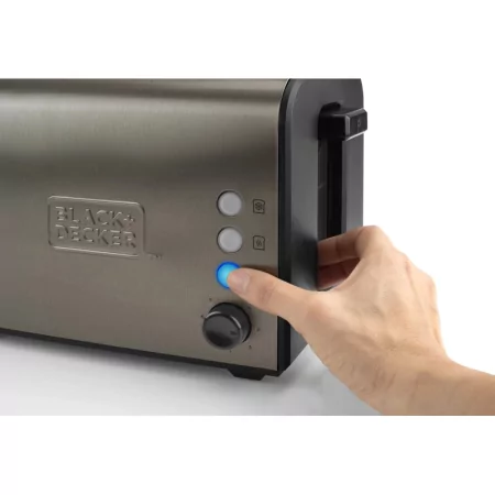 Kontrolsat - Torradeira Black+Decker 900W - 2 Fendas 7 Níveis - Inox - BXTO900E