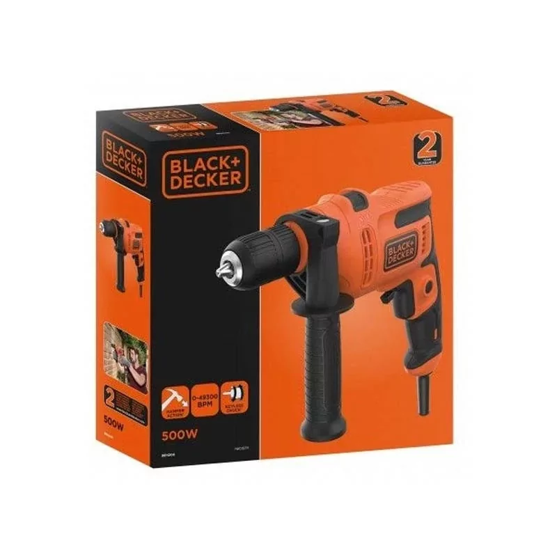 Kontrolsat - Black+Decker Percussion Drill - 500W - BEH200-QS