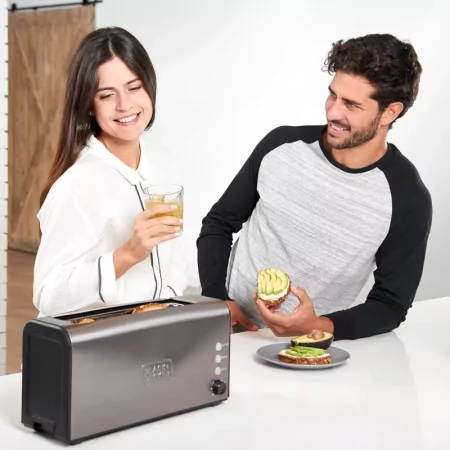 Kontrolsat - Black+Decker Toaster 1000W - 1 Extra-Long Slot - 7 Levels - Stainless Steel - BXTO1000E Kontrolsat - Black+Decker Toaster 1000W - 1 Extra-Long Slot - 7 Levels - Stainless Steel - BXTO1000E