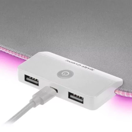 Kontrolsat - Tapete de Rato Mars Gaming - XXL - 2 x USB 2.0 Hub - RGB - Silver - MMPRGB2