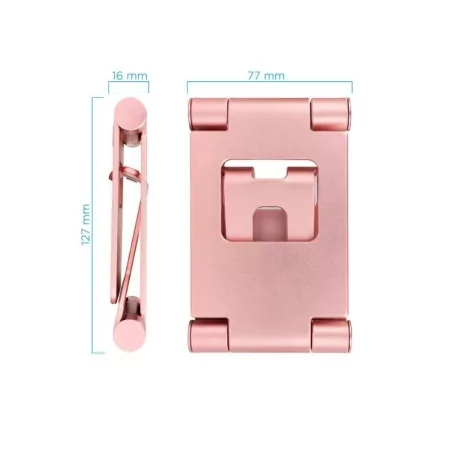 Kontrolsat - TooQ Adjustable Desk Stand - For Cell Phone / Tablet - 10" - Pink - PH-KEOPS-OCASO