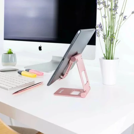 Kontrolsat - TooQ Adjustable Desk Stand - For Cell Phone / Tablet - 10" - Pink - PH-KEOPS-OCASO