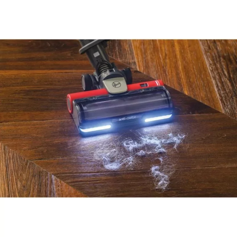 Kontrolsat - Aspirador Vertical Hoover HF9 - Anti-Twist - 350W - 21.6V - Preto / Vermelho - HF920H