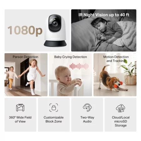 Câmara Wi-Fi Mercusys MC210 (Full HD - PTZ - Visão Noturna)