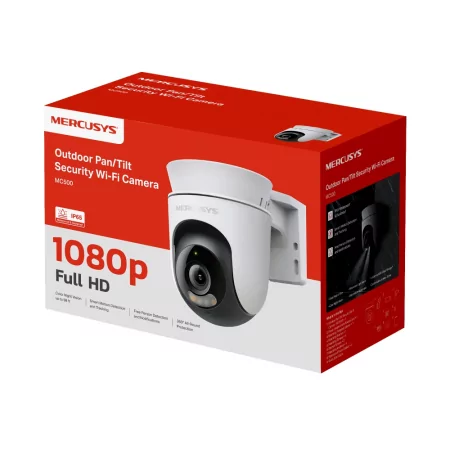 Câmara Wi-Fi Exterior Mercusys MC500 (Full HD PTZ - Wi-Fi - Preto Branco)