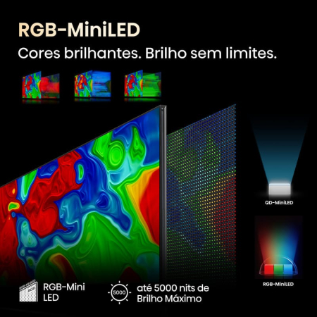 Smart TV Hisense 100UXQ de 100" (253 cm) RGB MiniLED 4K 165Hz Dolby Vision IQ IMAX Enhancer VIDAA U9