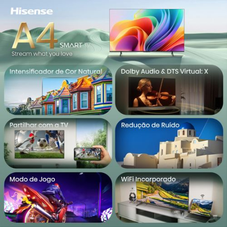 Smart TV Hisense 32A4S 32" (81 cm) HD (HDR10) VIDAA U9