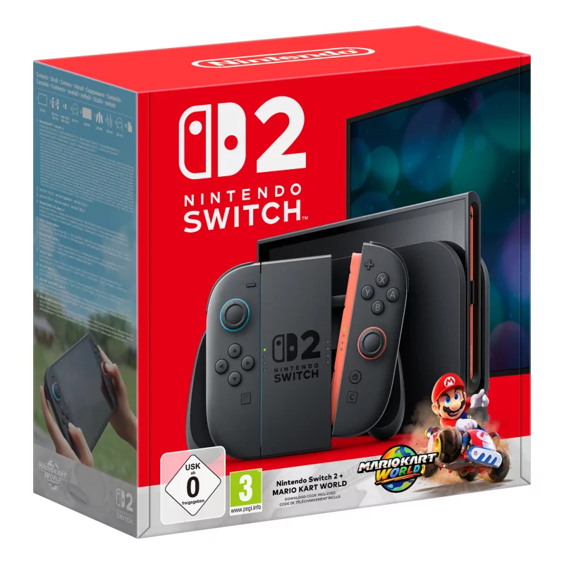Consola Nintendo Switch 2 10015920 - 256GB + Mario Kart World, Preto Consola Nintendo Switch 2 10015920 - 256GB + Mario Kart World, Preto