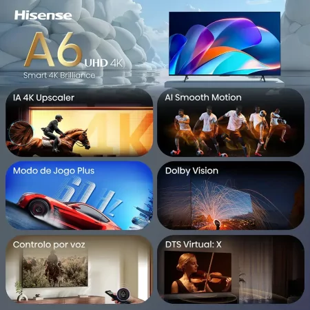 Smart TV Hisense 55A6S 55" (140 cm) 4K Dolby Vision VIDAA U9.5