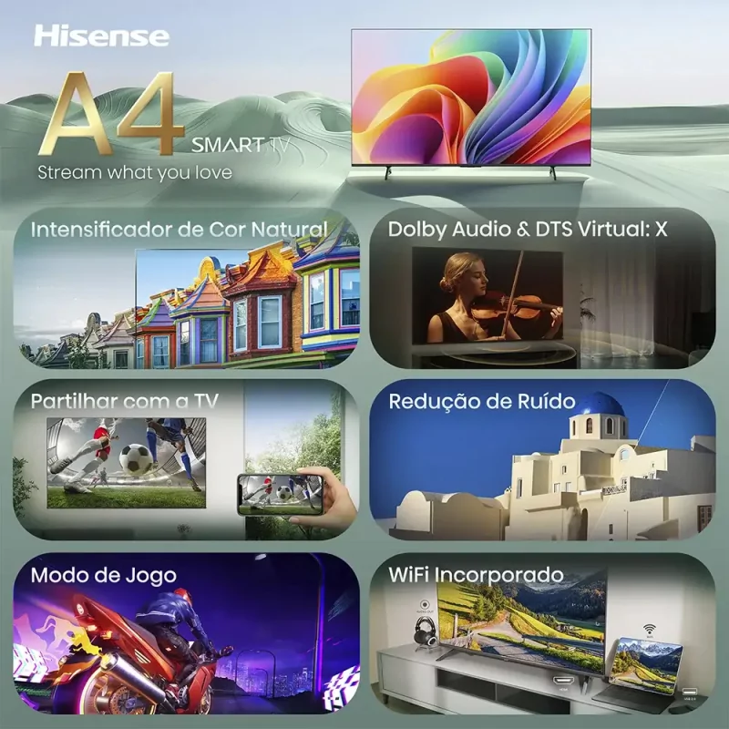 Smart TV Hisense 40A4S 40" (102 cm) Full HD VIDAA U9