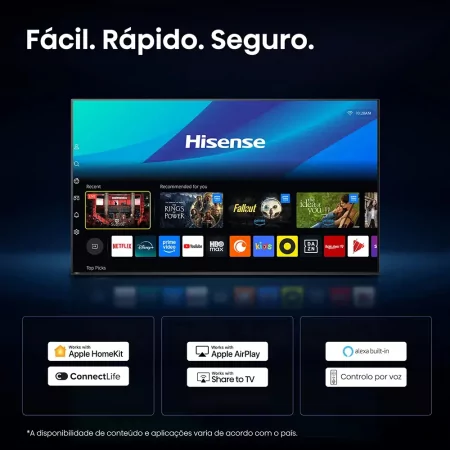 Smart TV Hisense 65E7S 65" (164 cm) QLED 4K Dolby Vision IQ VIDAA U9.5