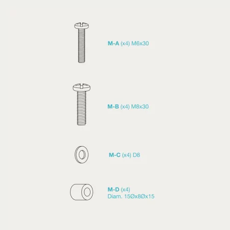 Suporte de Parede Fixo 37-86'' - LP1050F-B TOOQ - Até 45kg