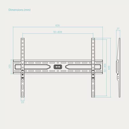 Suporte de Parede Fixo 37-86'' - LP1050F-B TOOQ - Até 45kg