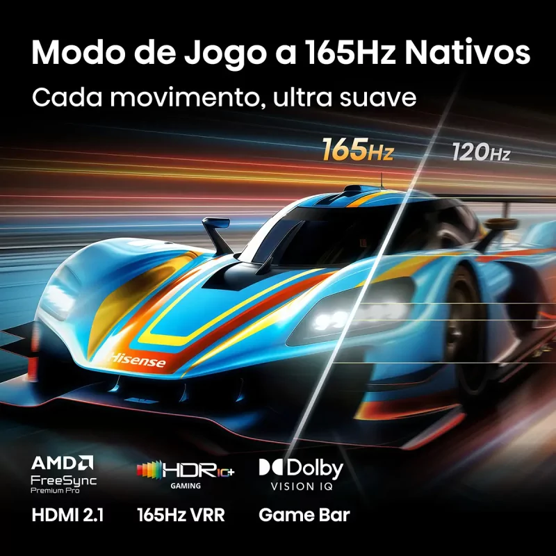Smart TV Hisense 65U7S PRO 65" (164 cm) MiniLED QLED 4K 165Hz Dolby Vision IQ IMAX Enhancer VIDAA U9.5