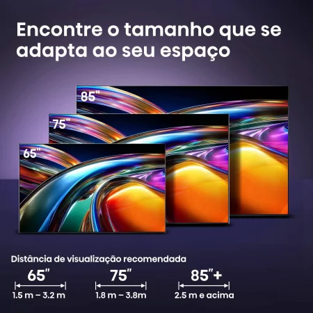 Smart TV Hisense 85UR9S de 85" (215 cm) RGB MiniLED 4K 180Hz Dolby Vision IQ IMAX Enhancer VIDAA U9.5
