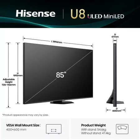 Mini Led Hisense - 85u8q