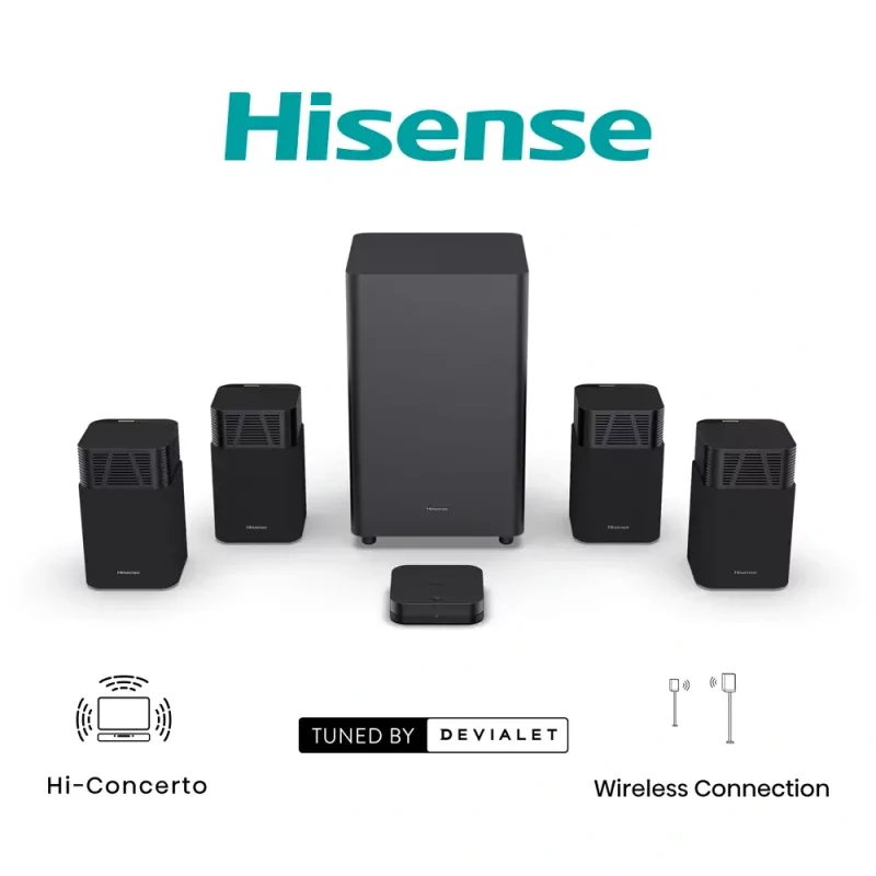 Soundbar Hisense HT Saturn 360W - 4.1.2 CH, Home Theather, Dolby Atmos, DTS Virtual: X, Hi-Concerto, EzPlay
