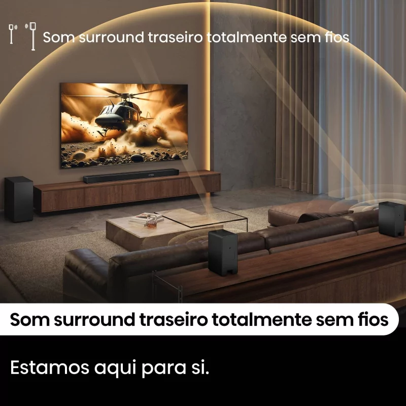 Barra de sonido Hisense AX AX5140Q de 600 W - 5.1.4 canales, Dolby Atmos, DTS Virtual: X, Hi-Concerto, EzPlay