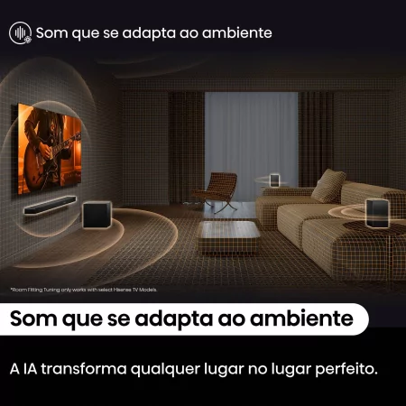 Barra de sonido Hisense AX AX5140Q de 600 W - 5.1.4 canales, Dolby Atmos, DTS Virtual: X, Hi-Concerto, EzPlay