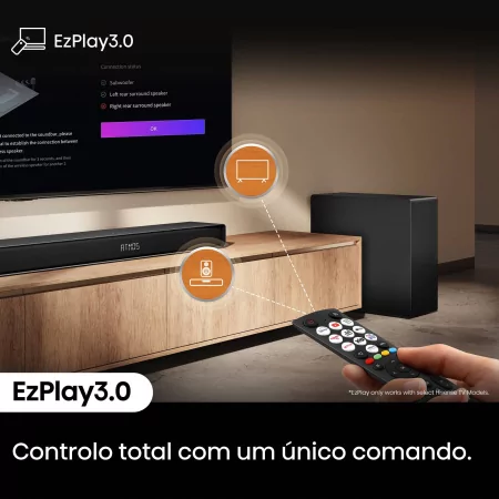 Barra de sonido Hisense AX AX5140Q de 600 W - 5.1.4 canales, Dolby Atmos, DTS Virtual: X, Hi-Concerto, EzPlay