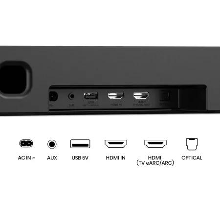 Barra de sonido Hisense AX AX5140Q de 600 W - 5.1.4 canales, Dolby Atmos, DTS Virtual: X, Hi-Concerto, EzPlay