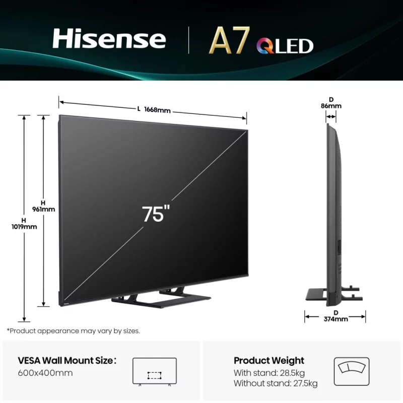 Qled Hisense - 75a7q