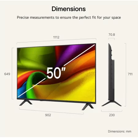 Smart TV LG 50NU850B6LA de 50" (127 cm) NANO 4K UHD AI α7 Gen9 60Hz HDR10 Pro webOS 26