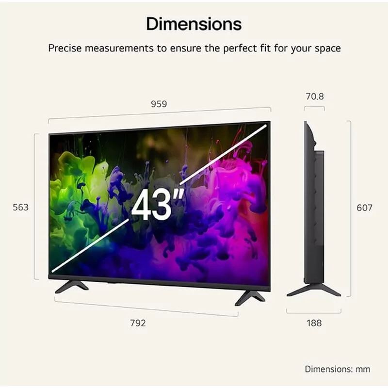 Smart TV LG 43QNED7EB 43" (109 cm) QNED Mini LED 4K UHD AI α7 Gen9 HDR10 Magic Remote