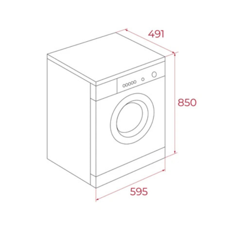 Lavadora de Ropa Teka - (8Kg - 15 Programas - Clase A - Blanca) - WMK 40840 WH
