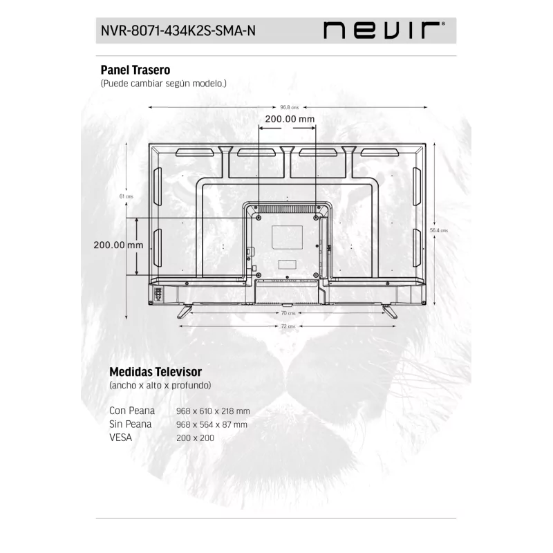 Smart TV 43 Nevir Android - 43K2S - 4K (2022))
