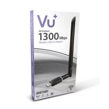 VU+ Antena Wireless USB 3.0 Dual Band 1300 Mbps inkl. 6 dBI