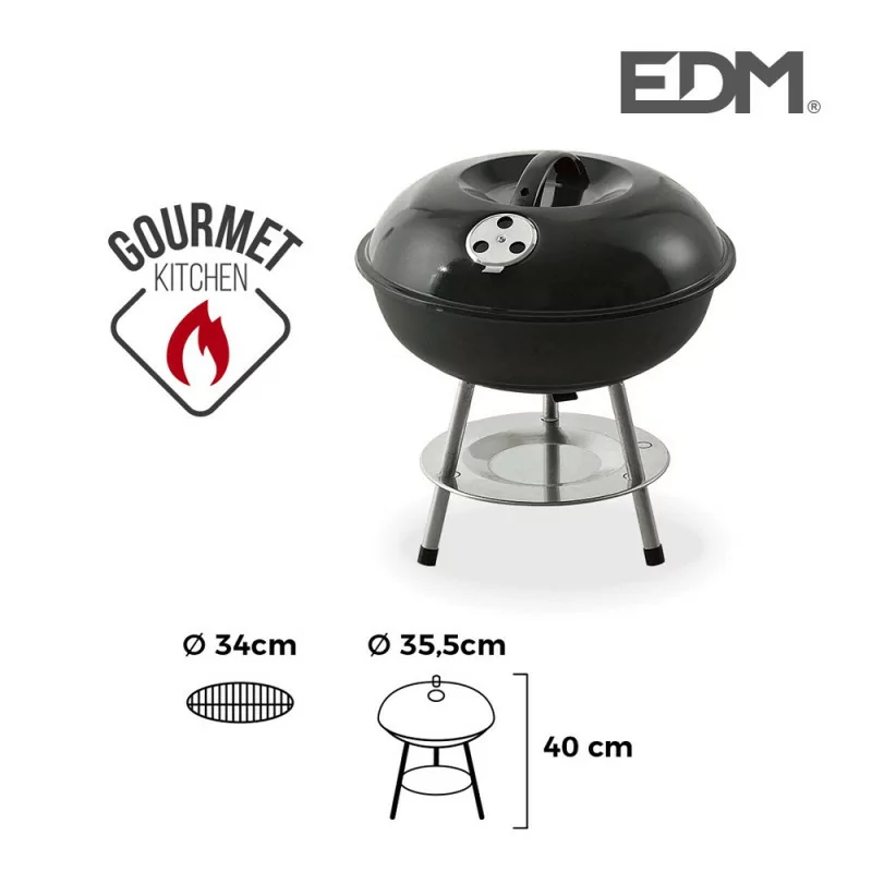 EDM Barbecue - 3 Feet - ø35.5x40cm - Black