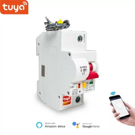 Disjuntor Tuya Smart - 20A Monofásico - Alexa e Google Home