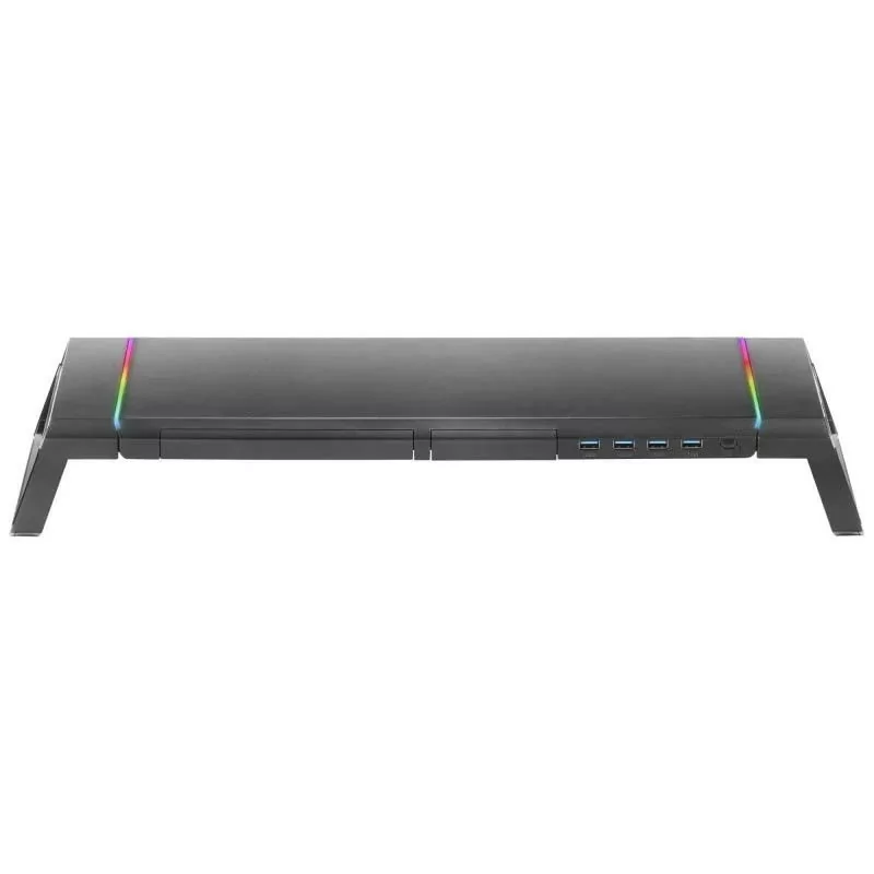 Suporte de Monitor Mars Gaming - 4 x USB 3.0 - RGB - Preta - MGS