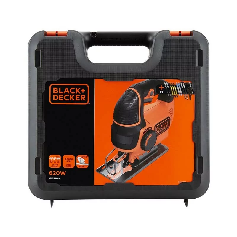 Black+Decker Pendular Jigsaw - 620W, Box and Accessories Included