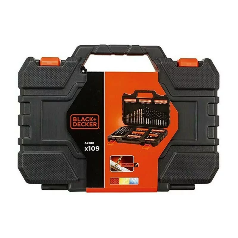 Conjunto de Perfuração e Aparafusamento Black&Decker - 109 Peças - A7200