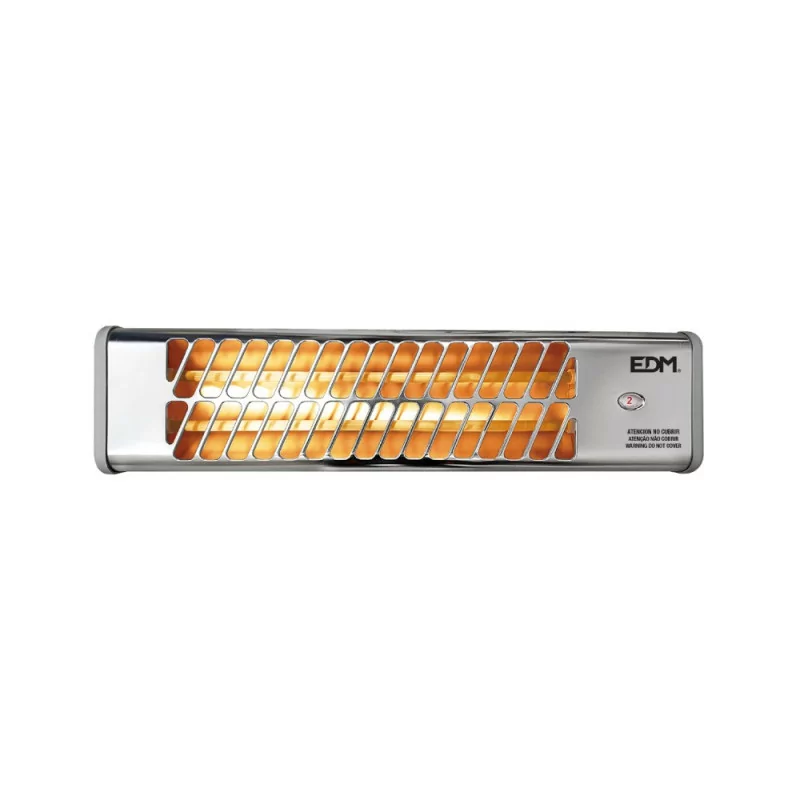 Calefactor de Quartzo EDM - Modelo Cromado - p/ Casa de Banho - 1200 W