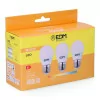 Conjunto 3 Bombillas Esféricas EDM - LED - E27 - 5 W - 400 LM - 3200 K - Luz Quente