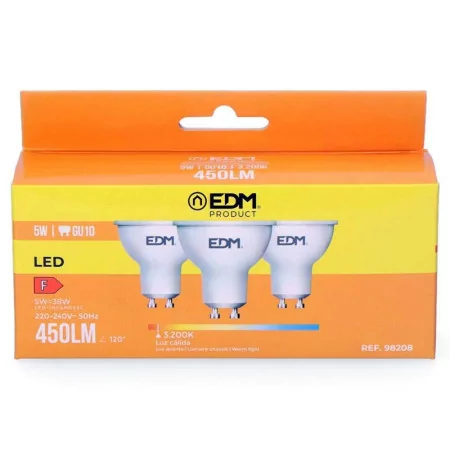 Set 3 EDM Dichroic Lamps - LED - GU10 - 5 W - 450 LM - 3200 K - Warm Light